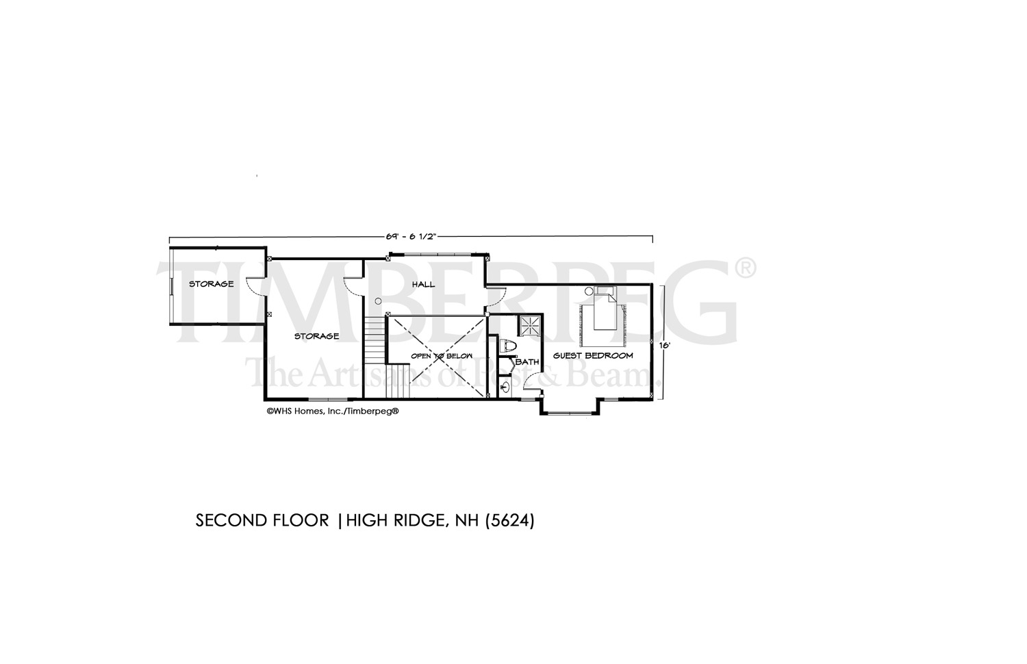 High Ridge, NH Second Floor Plan (5624)