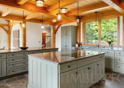 High Ridge, NH (5624) kitchen with island with flat top range