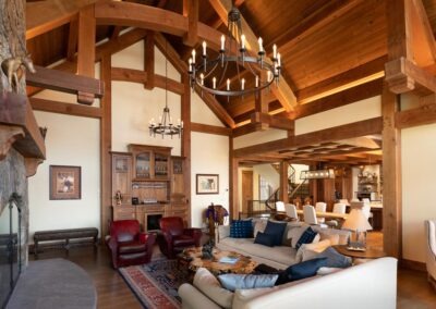 Loon Mountain great room with cathedral ceiling