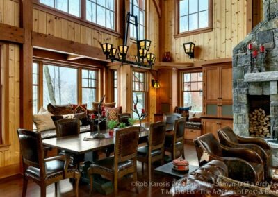 Loon Mountain Ski Home great room and dining room