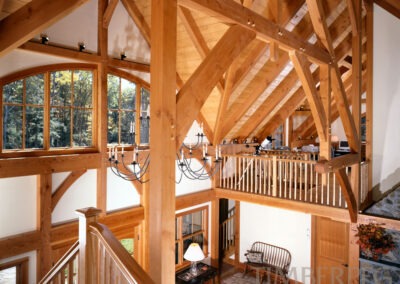 4551 Beam on the Rocks timber frame cathedral ceilings
