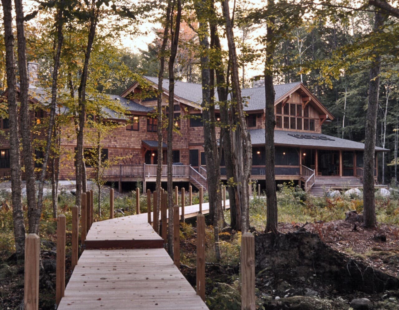 Squam Lake Lodge A Waterfront Timberpeg Home
