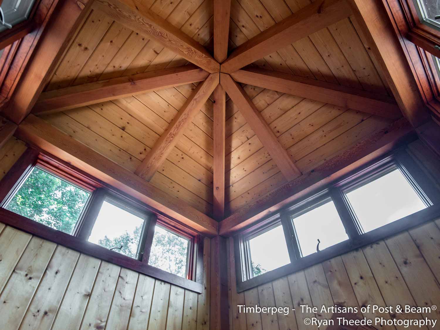 Leconte Mountain Cottage Asheville, NC (5607) timber frame ceiling
