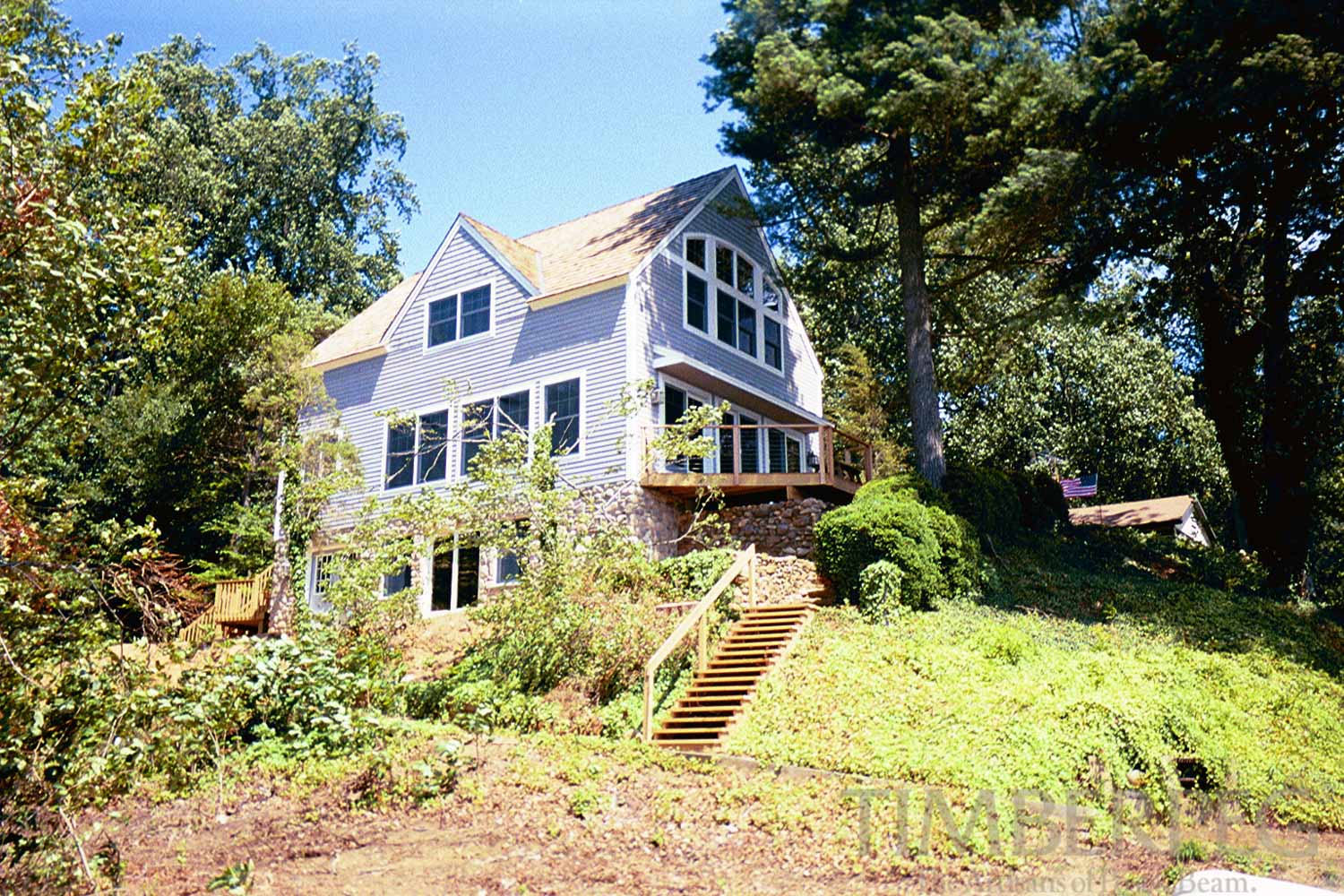 Sassafras River (5166) exterior back view with staircase leading uphill
