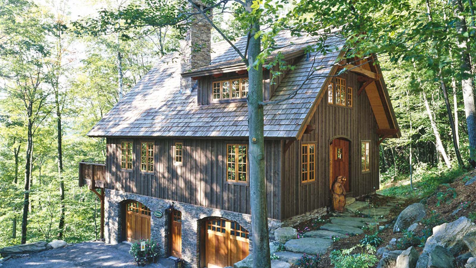 Hawk Mountain VT (5750) exterior view featuring garage entrance underneath residence