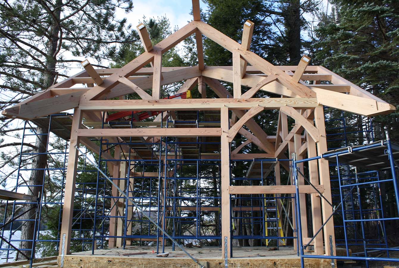 Water's Edge Cottage T00494 timber frame construction