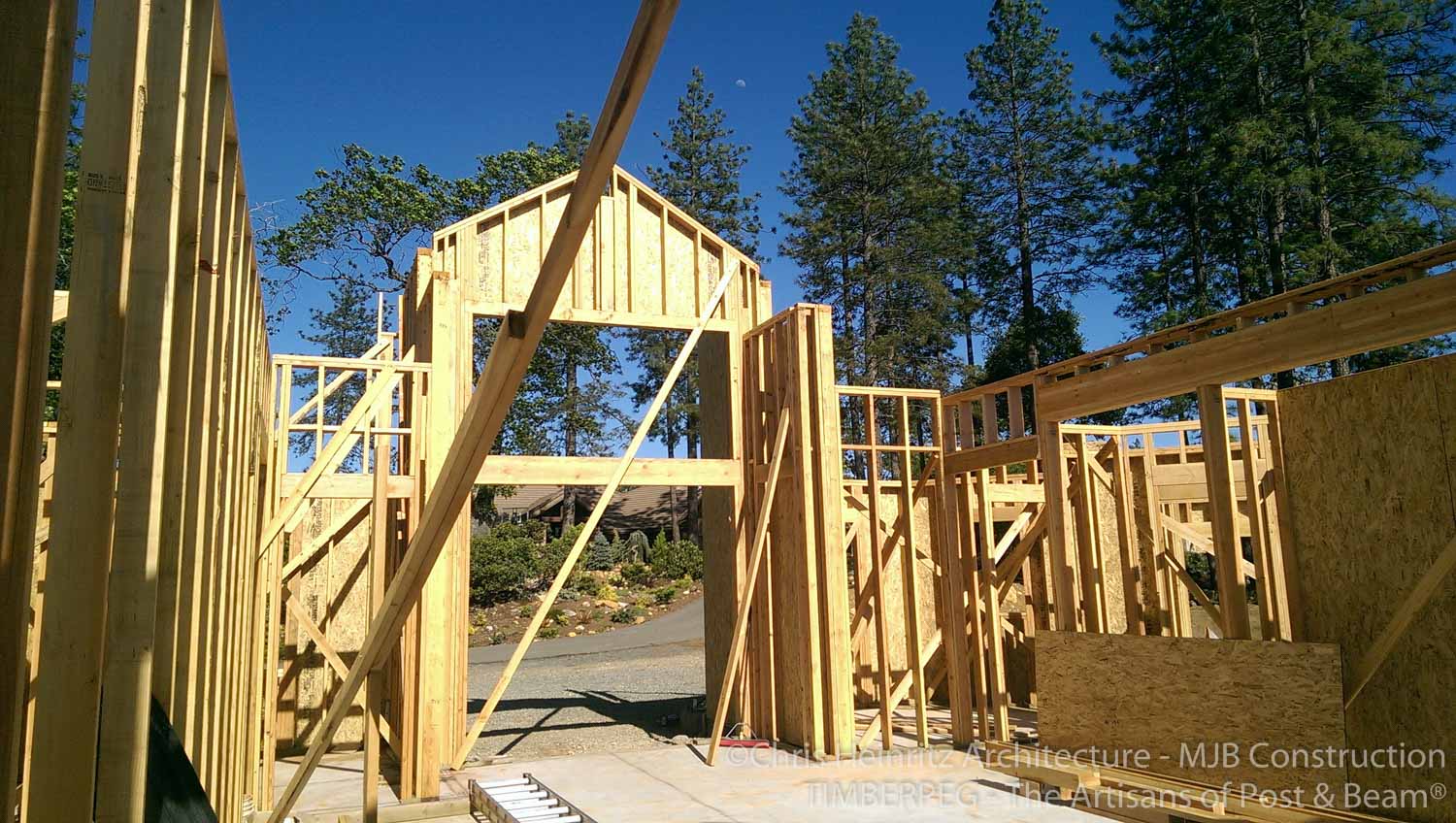 Meadow Vista CA T01033/T01111 view of construction timber frame