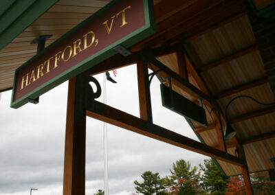 Exterior view of the Hartford Vermont Welcome Center entryway