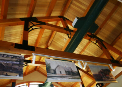 Interior view of timber frame